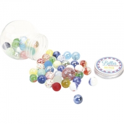 50 billes marbrées