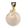 Bola blanc nacré à coeur
