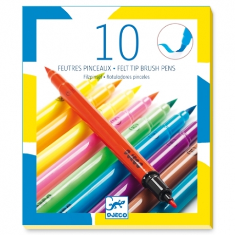 10 feutres pinceaux pop