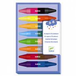 8 crayons de cire - 16 couleurs
