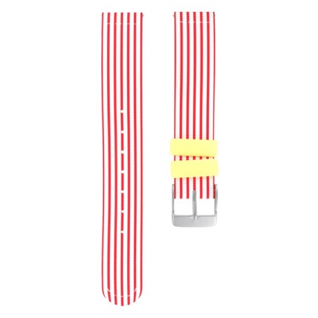 Twistiti - Bracelet en silicone marinière rouge