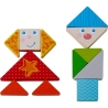Jeu à enficher - Tangram-Mix multicolore