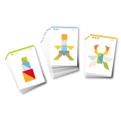 Jeu à enficher - Tangram-Mix multicolore