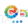 Jeu de laçage - Chenille arc-en-ciel