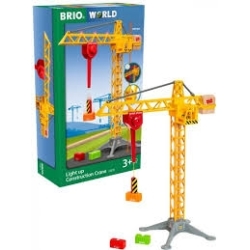 Grue de construction avec lumière