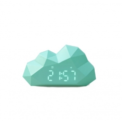 Cloudy clock bleu