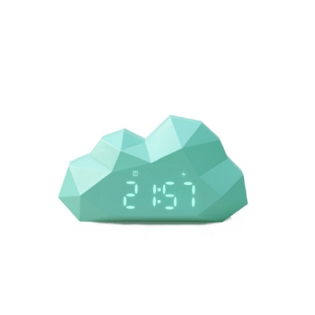 Cloudy clock bleu