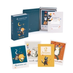 Les Moustaches - Cartes Mes 12 premiers mois