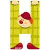 Lettre clown H