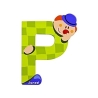 Lettre clown P