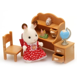 Sylvanian Families - Bureau écolière lapin chocolat