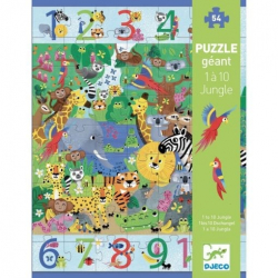 Puzzle géant - 1 à 10 Jungle