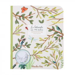 Cahier de coloriage avec stickers - Le botaniste