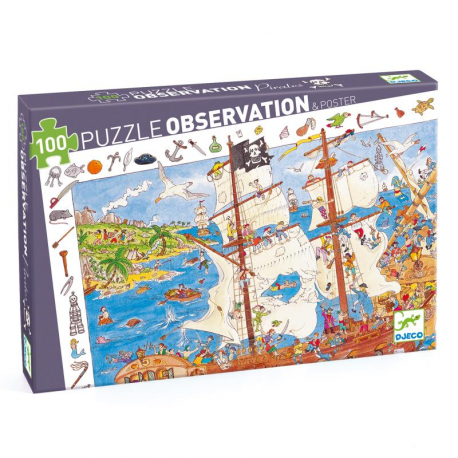 Puzzle observation 100 pièces - Pirates