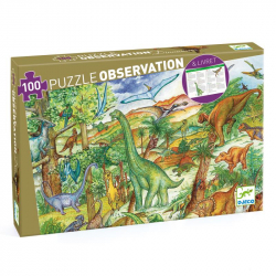 Puzzle observation 100 pièces - Dinosaures