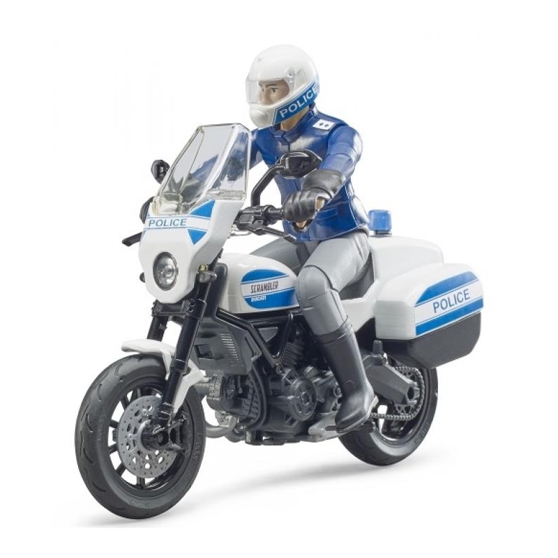 Scrambler Ducati police avec officier