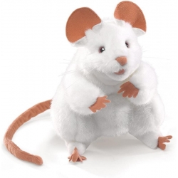 Marionnette rat blanc