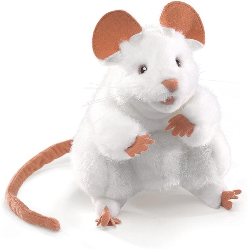 Marionnette rat blanc