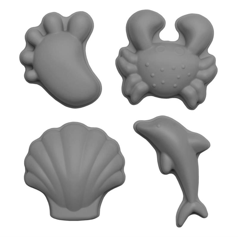Scrunch - Set de 4 moules de sable gris