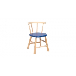 Chaise en bois bleu