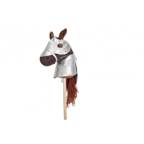 Armure pour cheval bâton - Argenté