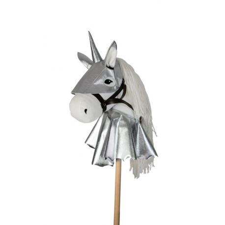 Armure pour cheval bâton - Set argenté
