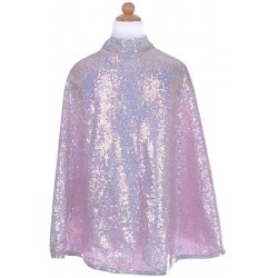 Déguisement - Cape sequins rose 5/6 ans