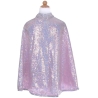 Déguisement - Cape sequins rose 5/6 ans