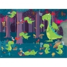 Puzzle géant 30 pcs et livre - La forêt des dragons
