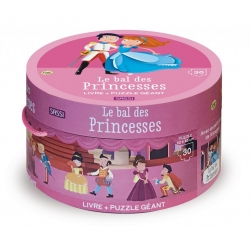 Puzzle géant 30 pcs et livre - Le bal des princesses