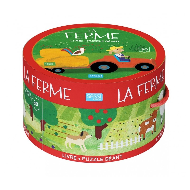 Puzzle géant 30 pcs et livre - La ferme