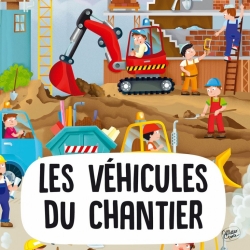 Puzzle géant 30 pcs et livre - Les véhicules du chantier