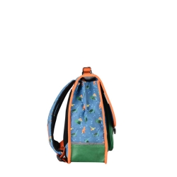 Petit cartable - Dino bleu