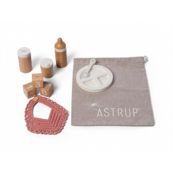 Set de repas pour poupée en bois