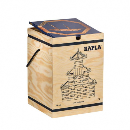 Kapla - 280 baril en bois + livre bleu