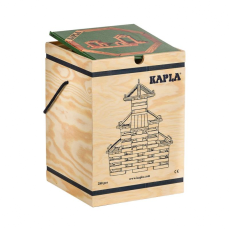 Kapla - 280 baril en bois + livre vert