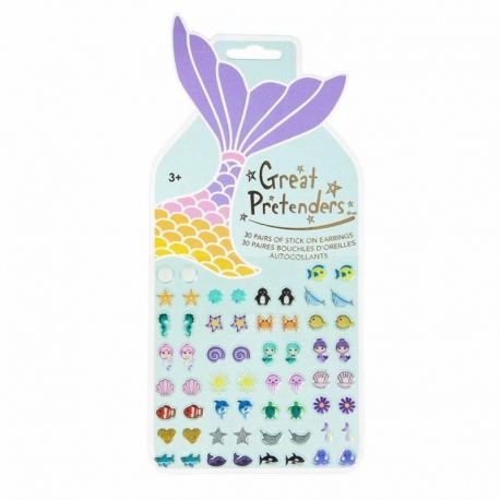 Boucles d'oreilles stickers - Sirène