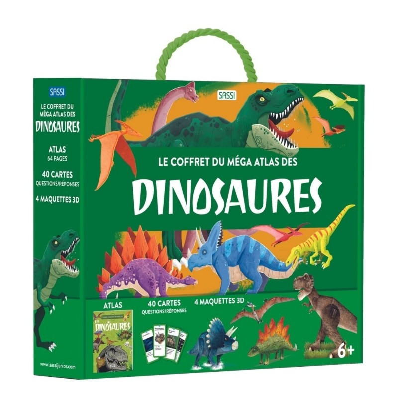 Puzzle 500 pcs - Le coffret de l'atlas des dinosaures