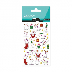 Cooky stickers - Licornes de Noël
