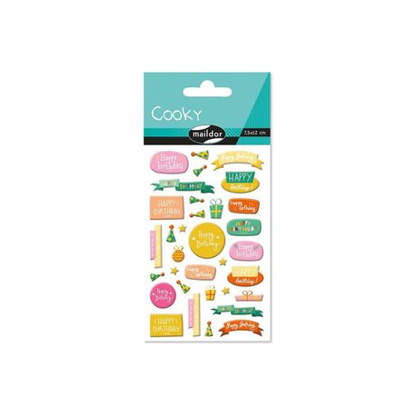 Cooky stickers - Happy birthday