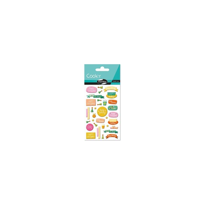 Cooky stickers - Happy birthday