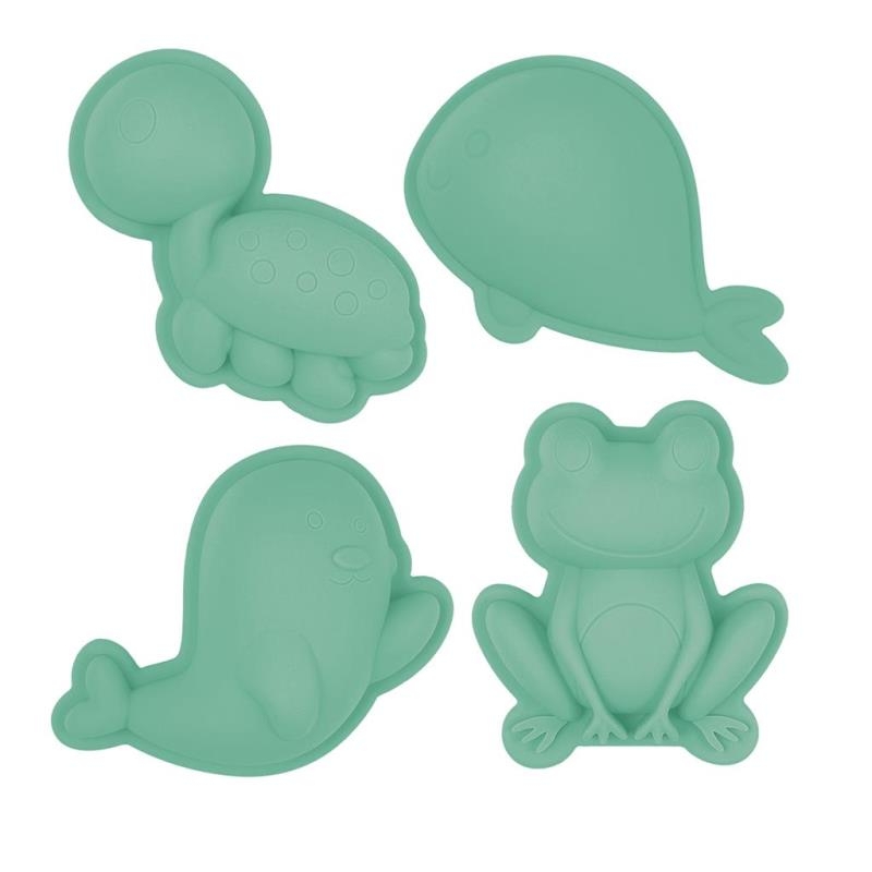 Scrunch - Set de 4 moules de sable menthe