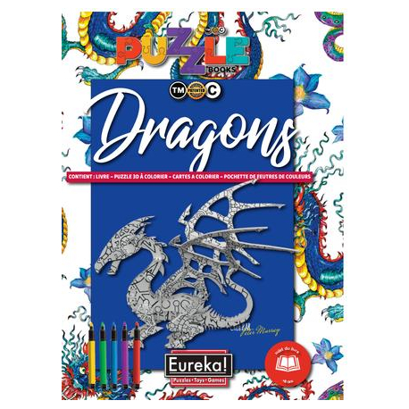 Puzzle 3D à colorier - Dragons