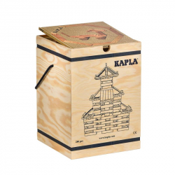 Kapla - 280 baril en bois + livre jaune