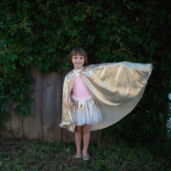 Déguisement - Cape de princesse dorée 5/6 ans