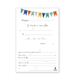Invitations d'anniversaire - Montgolfières