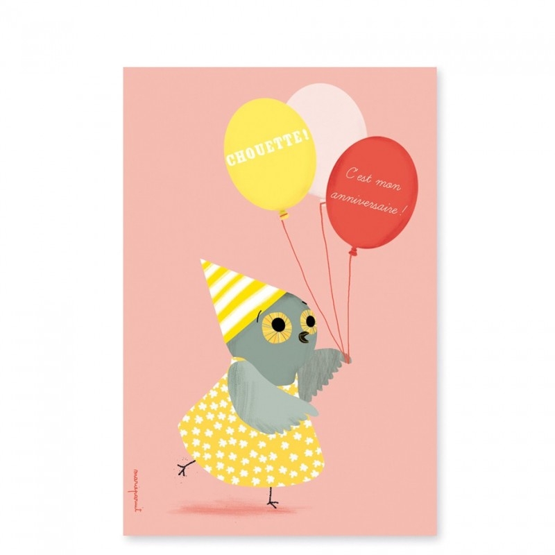 Invitations d'anniversaire - Chouettes