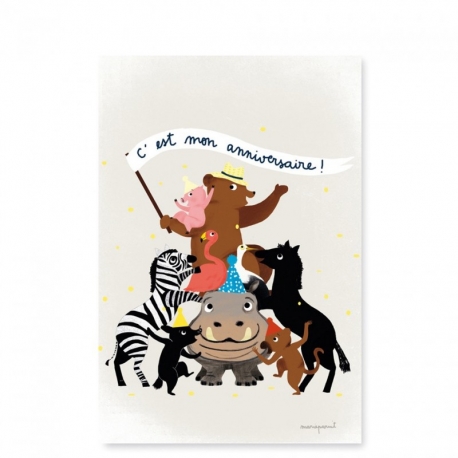 Invitations d'anniversaire - Animaux