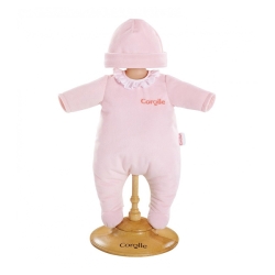 Vêtement- Pyjama rose et bonnet BB 36 cm