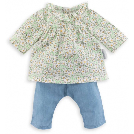 Vêtement blouse et pantalon bébé 36 cm